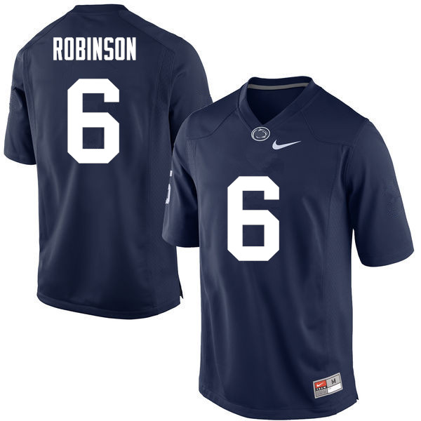 Men Penn State Nittany Lions #6 Andre Robinson College Football Jerseys-Navy